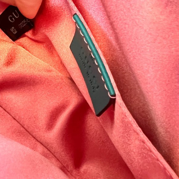 Gucci GG Marmont Authentic Monogram Floral Embroidered Teal Chevron Belt Bag NEW - Picture 5 of 14